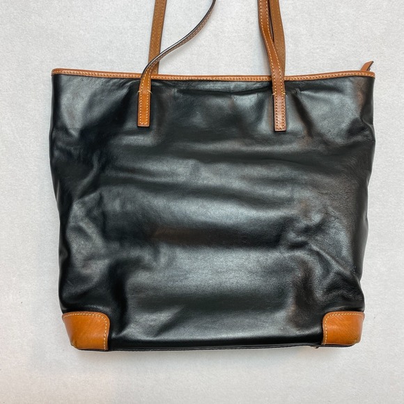 Dooney & Bourke Tote Bag Black Brown Charleston Midnight Leather - Picture 9 of 16